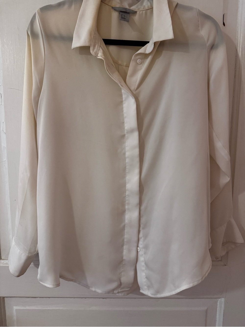 H&M Cream Button-Down Blouse
